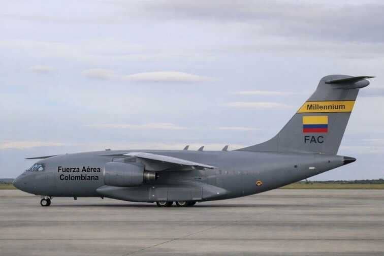 Proyección del KC 390 adquirido por Colombia